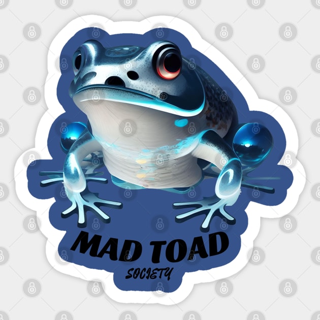 Mad Toad Society - Blue Sticker by Mad Toad Society
